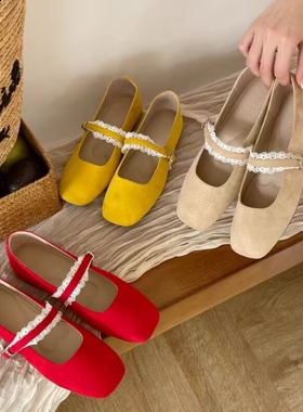 专柜商场断码女鞋玛丽珍鞋平底配晚晚鞋软底单鞋女KK251308-8A