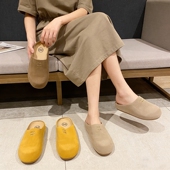 6563 真皮 女M12 厚底勃肯外穿包头半拖鞋 专柜商场撤柜断码