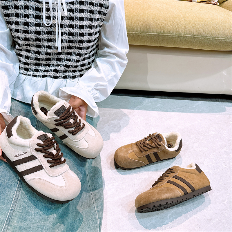 真皮牛皮！加厚绒！专柜女鞋休闲鞋阿甘鞋冬季保暖Z2-31983-5A