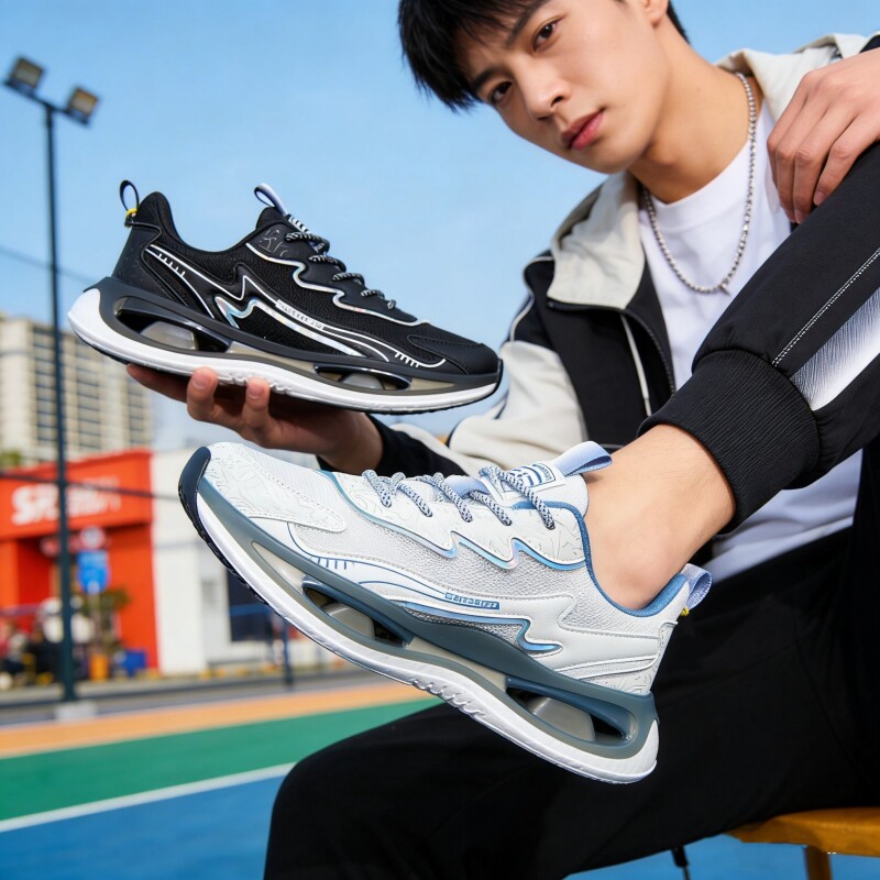 减震轻跑男鞋！专柜柜断码运动休闲跑步防滑爆米花老爹鞋BSJ3166