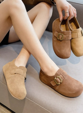 真皮勃肯鞋！内增高！专柜商场撤柜断码厚底时尚单鞋女Z2-318100