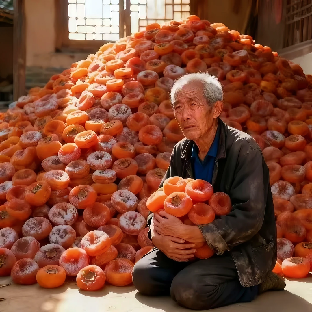 【助农产品】广西柿饼霜降柿饼农家柿子饼流心糖心新鲜整箱柿饼