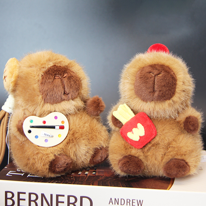 卡皮巴拉挂件车钥匙扣包包挂饰水豚毛绒玩具桌伴生日礼物送女朋友