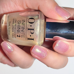 美国OPI指甲油春季微光疗ISL132 Glitter Mogul快干持久免烤灯