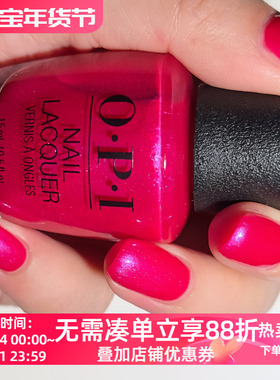 OPI指甲油2025圣诞限量 缎光蔷薇粉 HRS02 Lollypoppin'Bubblegum