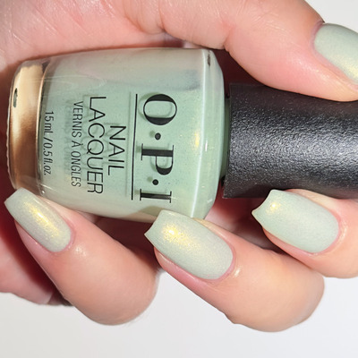美国Opi指甲油 2025春季 S047金箔抹茶绿色AppointMINT Confirmed