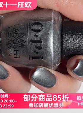 美国OPI指甲油F024 Chrome Clawz高反射金属银液态金属的镜面效果