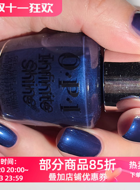 OPI微光疗甲油2025圣诞限量丝绒钴蓝色 HRS18 Sneak-a-Blue Candy