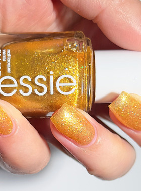 美国ESSIE指甲油 闪烁流光金 带偏光小闪片 1593 caught on tape