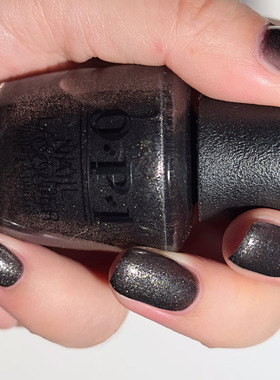 OPI指甲油2025圣诞限量 暗夜碎金砂 HRS03 Tempted to Lick-orice