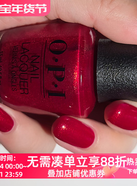 美国OPI指甲油2025圣诞限量 金箔红玫瑰 HRS04 Spread the Cherry