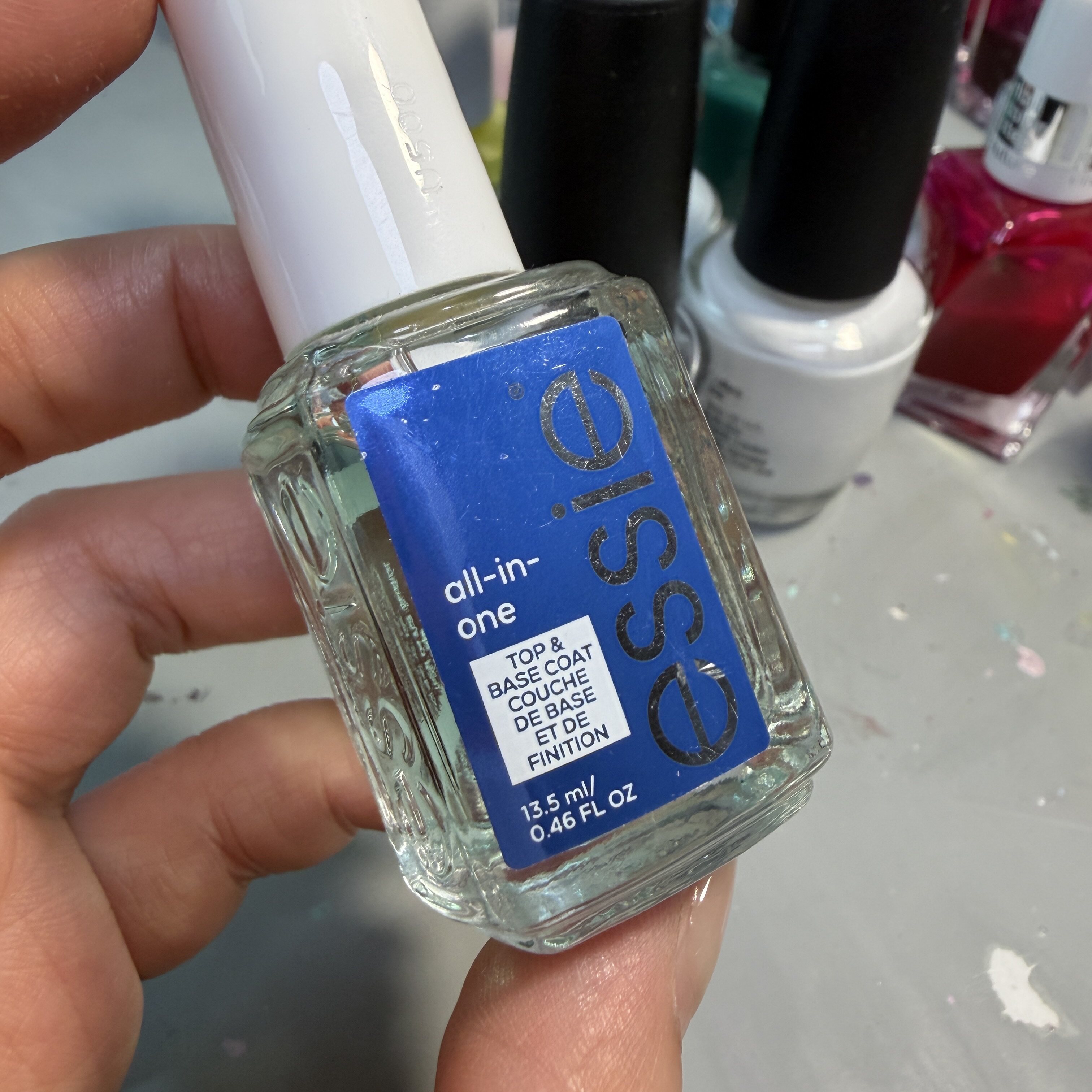 Essie二合一底油亮油