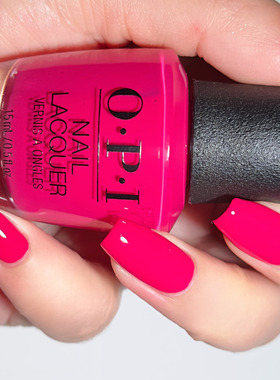 美国OPI指甲油A46 Koala Bear-y玫红粉红系美甲显白免烤持久无毒