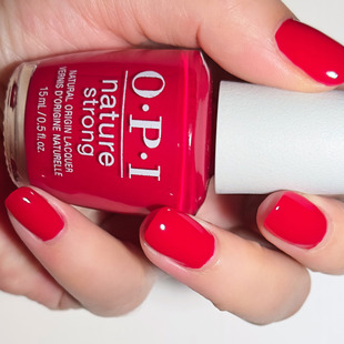 胭脂红 with NAT012 bloom view 美国OPI指甲油植物原料9free