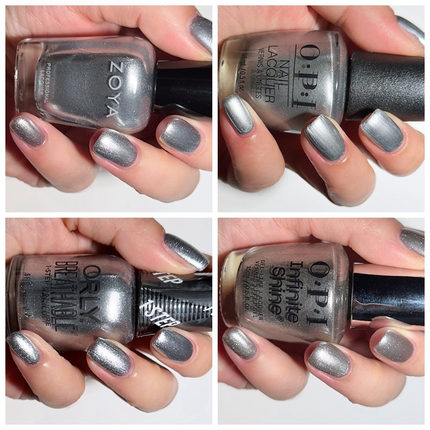 美国orly指甲油 高级金属银2010004镜面摇滚银色elixir不可剥免烤