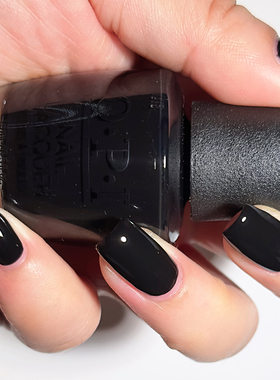 美国正品OPI指甲油 显白大气 漆光玛瑙纯黑色T02持久环保美甲15ML