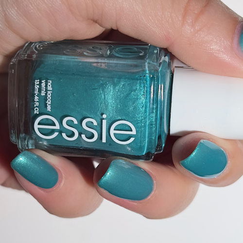 essie免烤防水湖蓝色指甲油