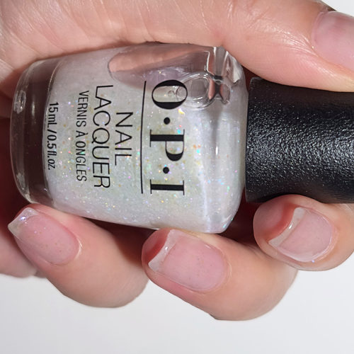 OPI S017全息镭射银指甲油 通透彩虹碎钻细闪油性免烤百搭叠涂