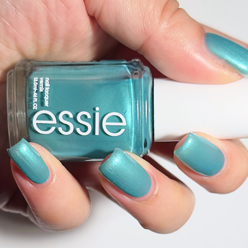 essie免烤防水湖蓝色指甲油