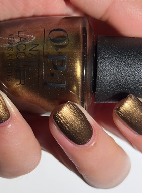 原装OPI指甲油 古铜金 F023 SaTURN Me On 显白气质持久美甲女脚