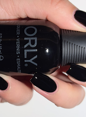美国Orly指甲油 20484纯黑色 12free免烤防水不可剥 liquid vinyl