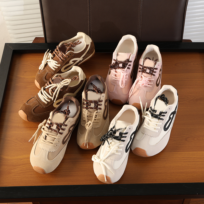 大厂来货品质超好！介个闭眼入！ 真皮拼色时尚系带德训鞋zzf1027