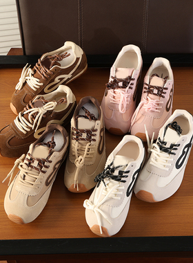 大厂来货品质超好！介个闭眼入！ 真皮拼色时尚系带德训鞋zzf1027