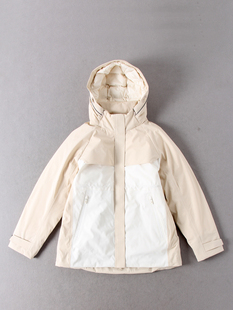 反季清仓~门店1000+功能性户外防水情侣款拼色90鹅绒羽绒服