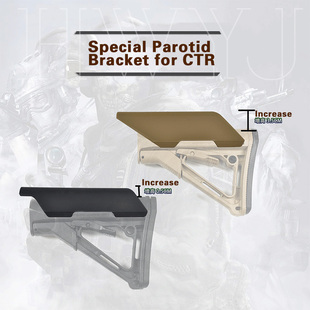 CTR后托增高腮片托尼龙板高低尾托垫热火软弹战术AR装备配件锦明8