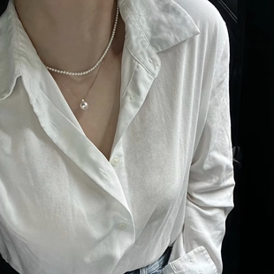 ISLA孤岛王妃澳白光珍珠项链女小众高级感锁骨链颈链通勤名媛气质
