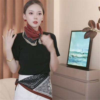 万能洋气百搭小丝巾女款爆款2025新款搭配衣服披肩保暖方巾围巾潮