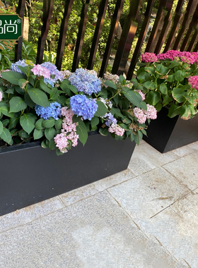 户外防水植物盆景玻璃钢花盆商场园林装饰花箱62697\62702