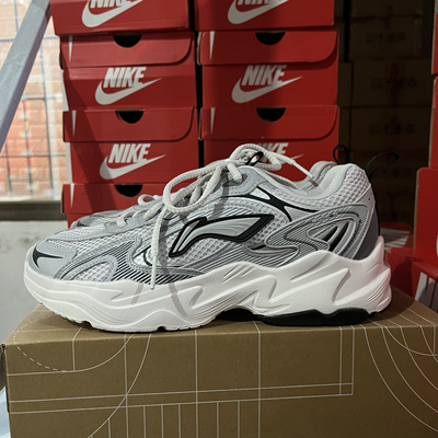 LiNing李宁 流星 百搭复古 厚底增高 减震防滑耐磨支撑生活休闲鞋