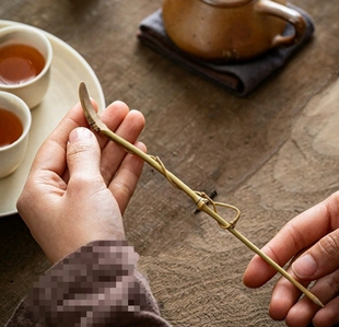 天然老竹茶针茶拨 手工竹枝茶扒茶锥两件套 茶道套件六君子零配件