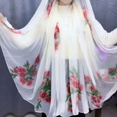 围巾春秋韩版 长款 百搭沙巾印花披肩防晒沙滩巾 时尚 杭州丝巾女新款