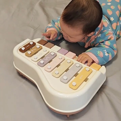 八音手敲琴玩具二合一乐器 6-12 个月婴儿宝宝益智音乐钢琴玩具
