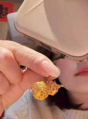 绿色流苏手机挂件新中式编绳项链女时尚百搭设计感八宝罗盘吊坠