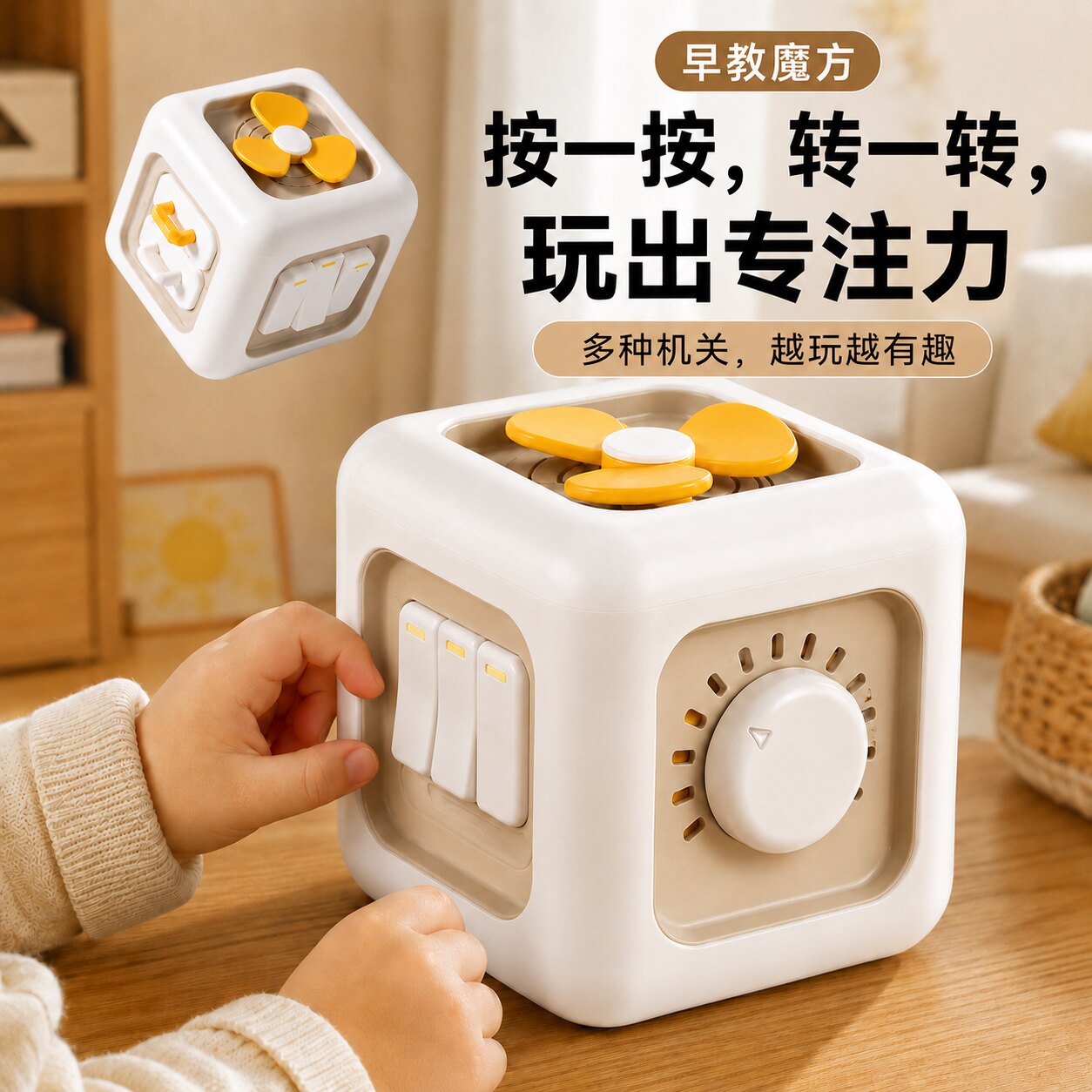 蒙氏早教益智宝宝训练动动乐魔方