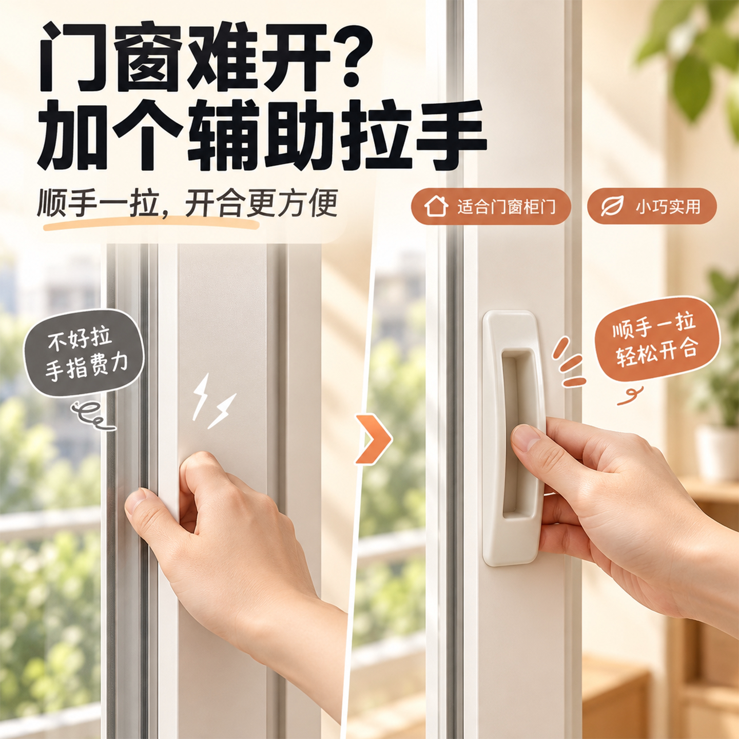 免打孔粘贴门窗柜把手