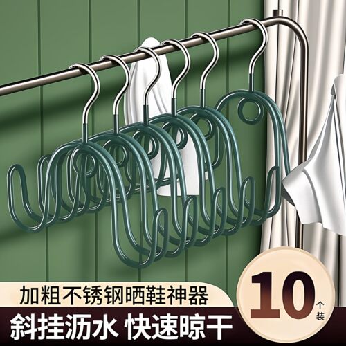 晒鞋子架家用挂鞋架晒鞋子架子阳台晾鞋架挂钩室外凉鞋架神器窗外