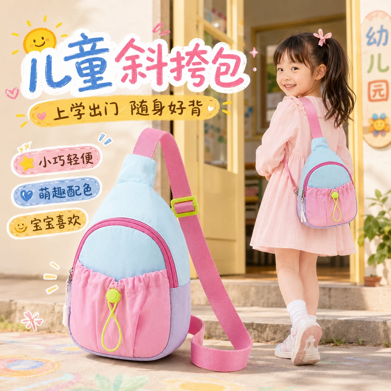 幼儿园儿童时尚新款斜挎收纳包图片
