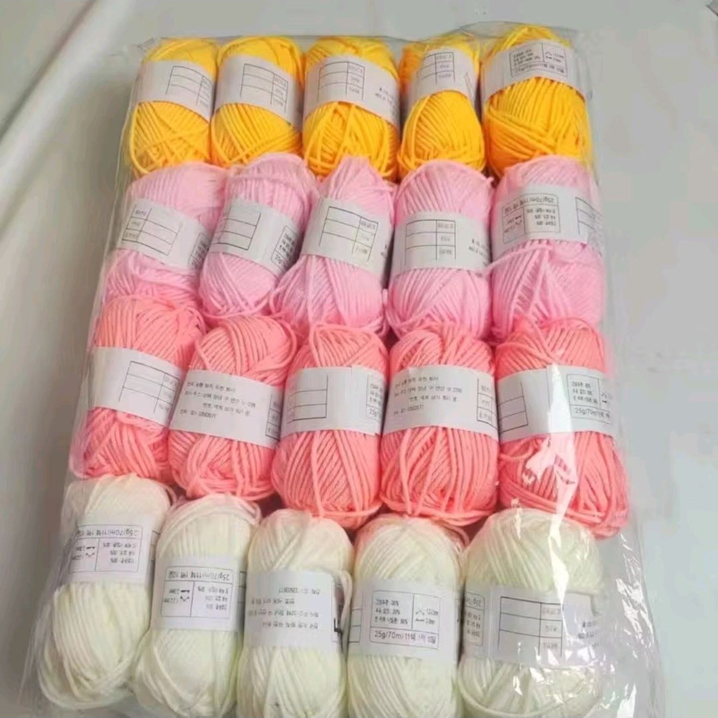 粉色10鸡黄10双头钩针工具清仓处理四股牛奶毛线diy手工编织材料