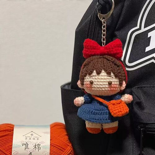 毛线钩针宫崎骏魔女宅急便Q版琪琪玩偶手工编织diy材料包自制人偶