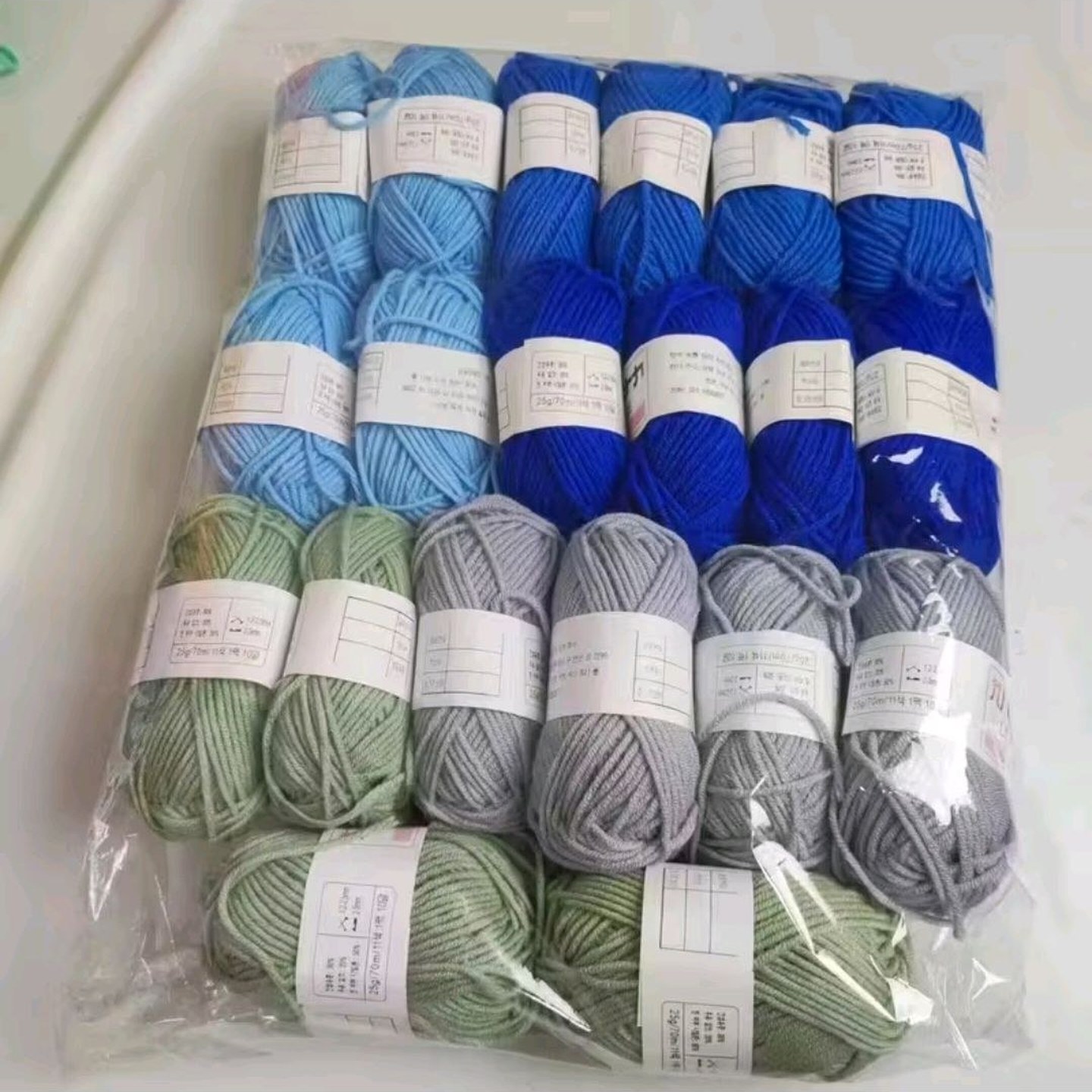 嫩绿10大红10双头钩针工具清仓处理四股牛奶毛线diy手工编织材料