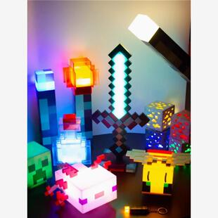 我的世界火柴灯我的世界火把小夜灯游戏周边MC火炬灯玩具模型氛围