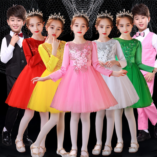 儿童演出服小女孩跳舞公主朗诵