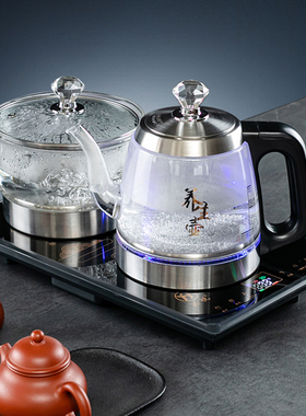 37*23cm电茶炉自动烧水壶底部上水玻璃煮茶茶桌嵌入式泡茶36*22cm