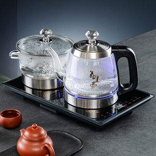 22cm 泡茶36 23cm电茶炉自动烧水壶底部上水玻璃煮茶茶桌嵌入式