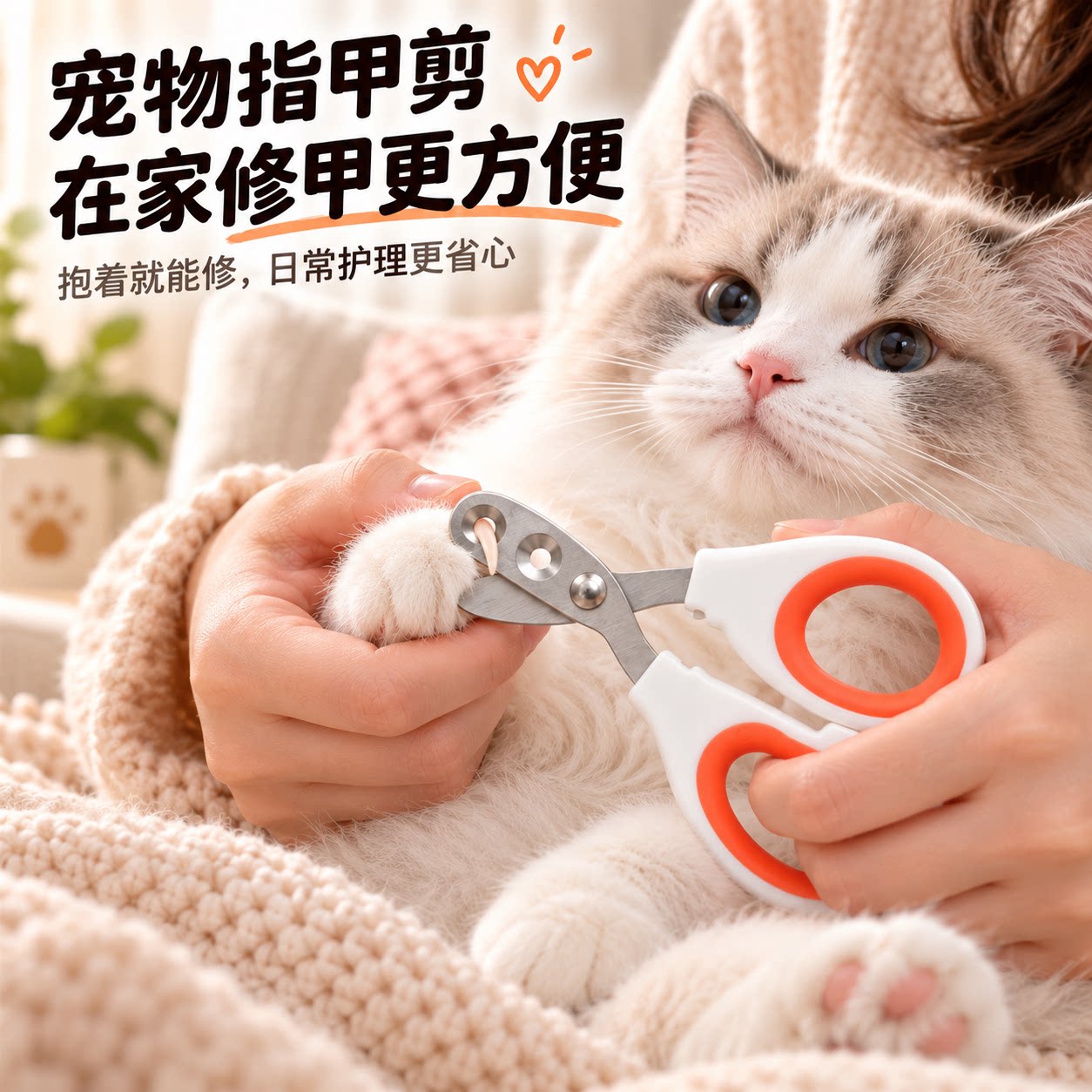 猫咪指甲剪适用猫指甲刀圆孔猫指甲钳剪指甲神器新手剪刀宠物用品