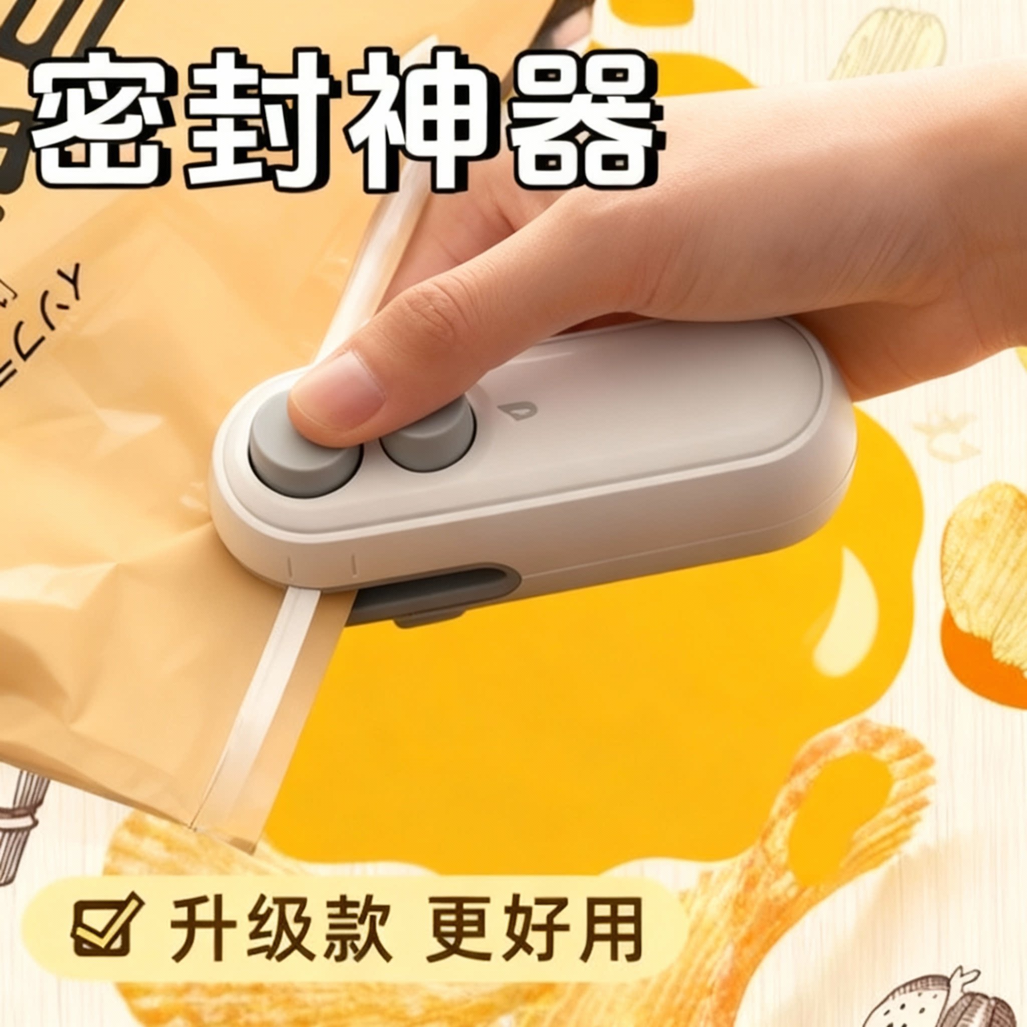 真空封口机小型家用手压式封口器迷你便携零食塑料袋热密封机神器